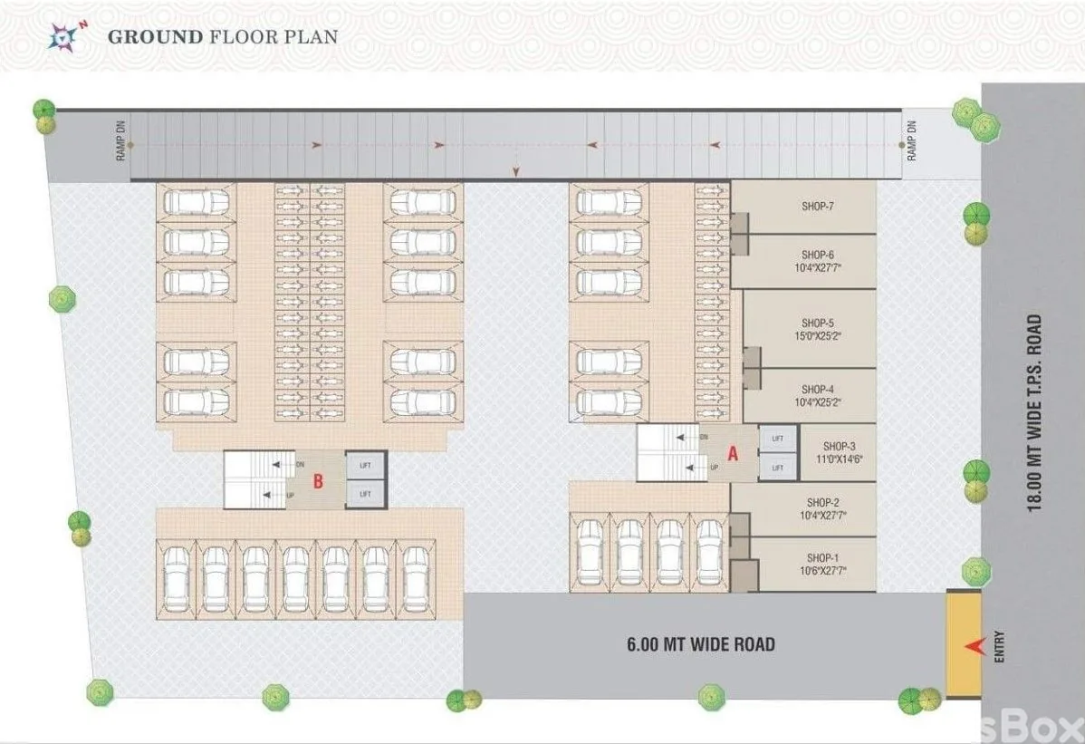 Omkar Residency - Commercial Floor Plan