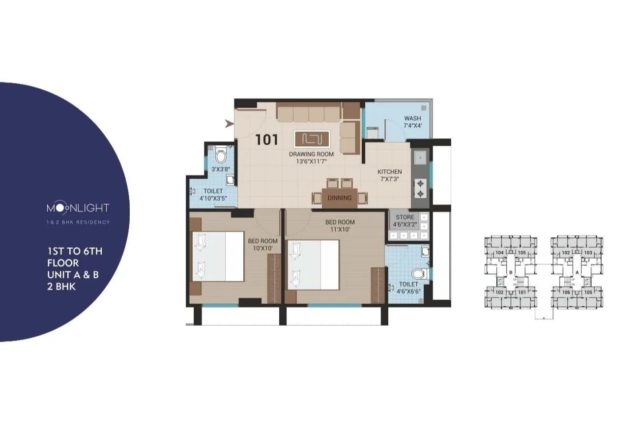 MOONLIGHT RESIDENCY Floor Plan