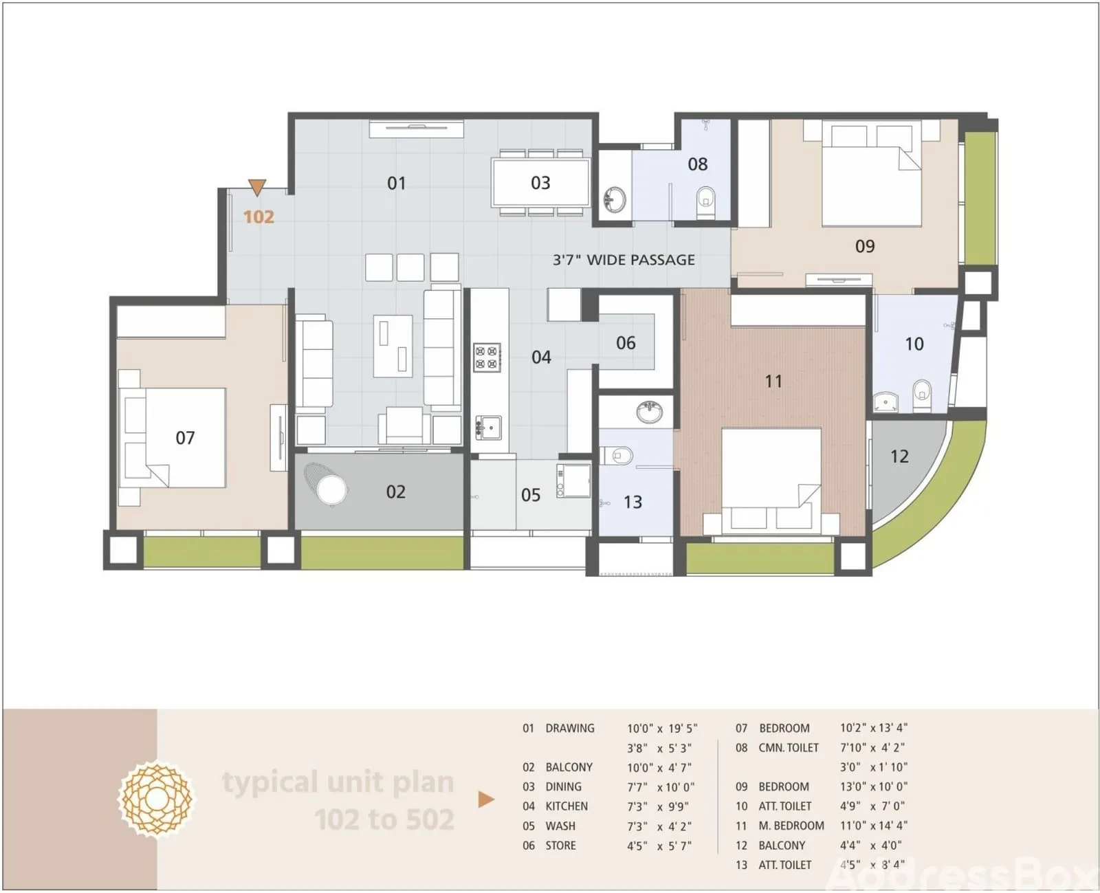 Rajharsh Enclave Floor Plan