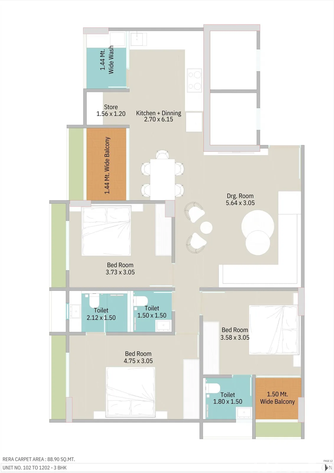 JEEVAN PARAG APPARTMENT Floor Plan