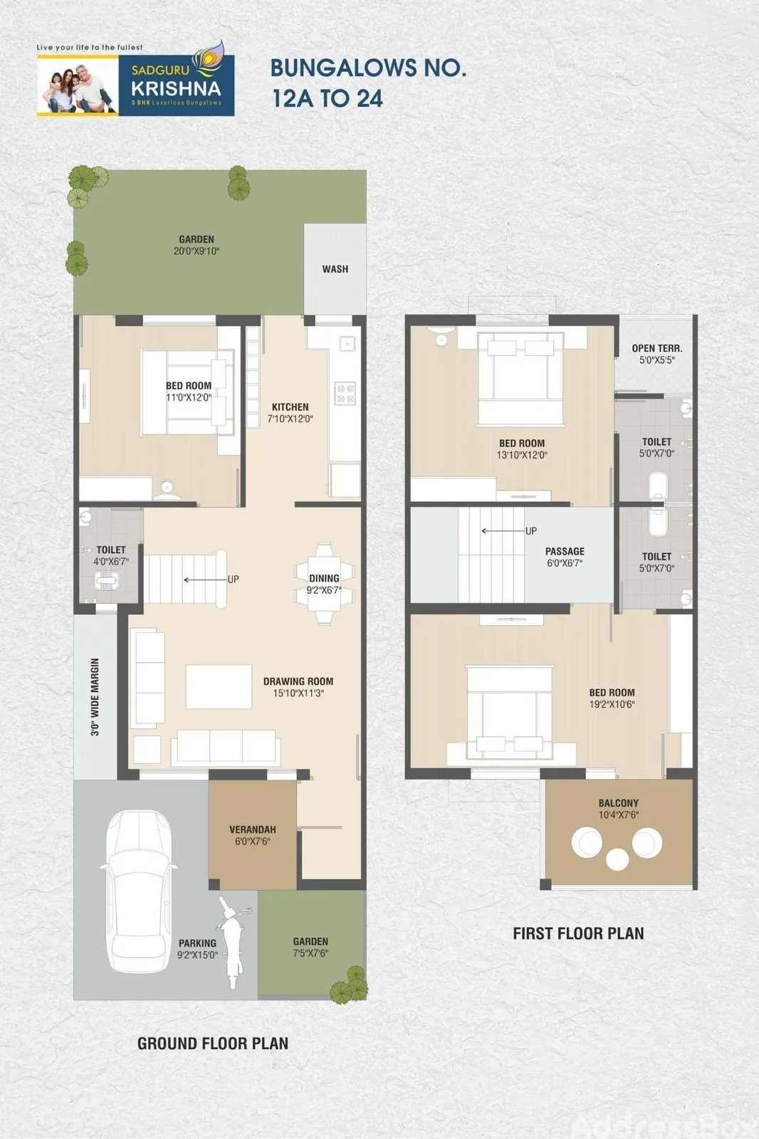 SADGURU KRISHNA BUNGLOWS Floor Plan