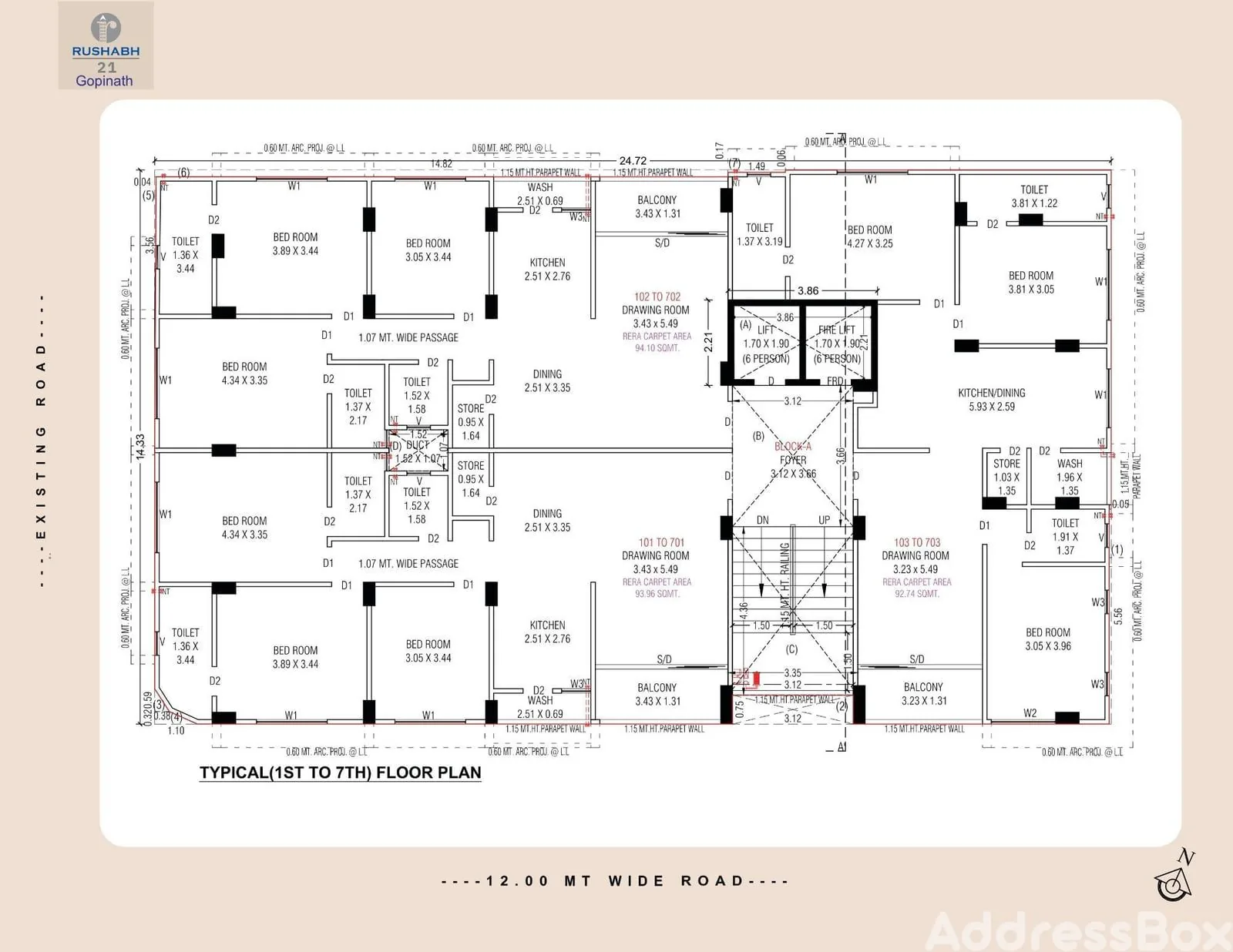 RUSHABH 21 GOPINATH Floor Plan