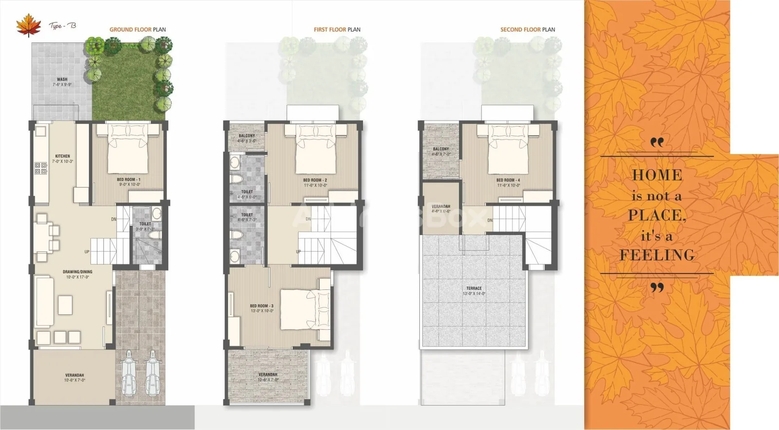 Maple Bunglows 2 Floor Plan