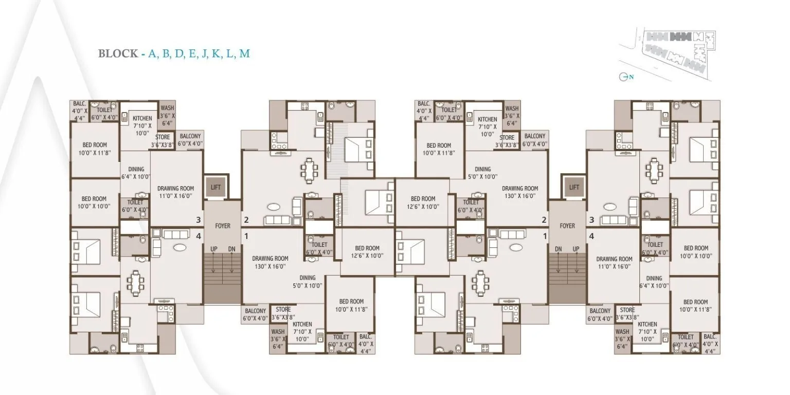 ABHILASHHA RESIDENCY PHASE 2 Floor Plan