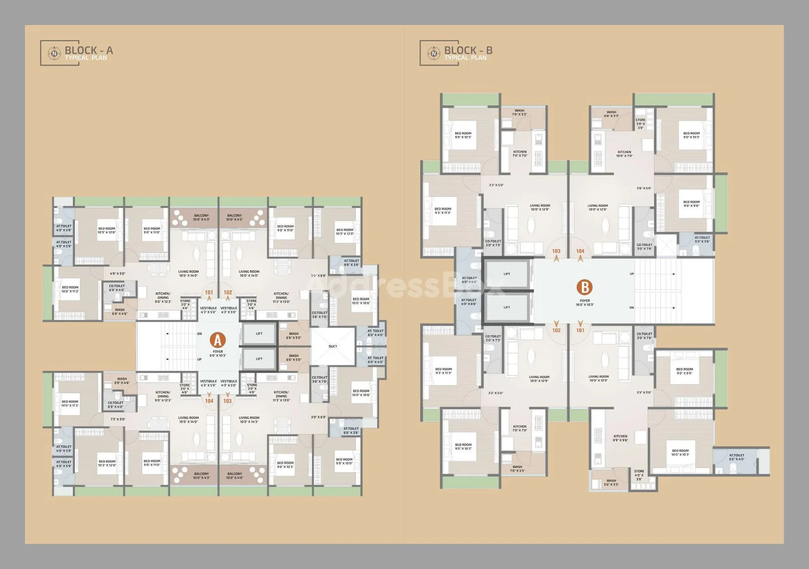 Ganesh Heights - 2 Floor Plan