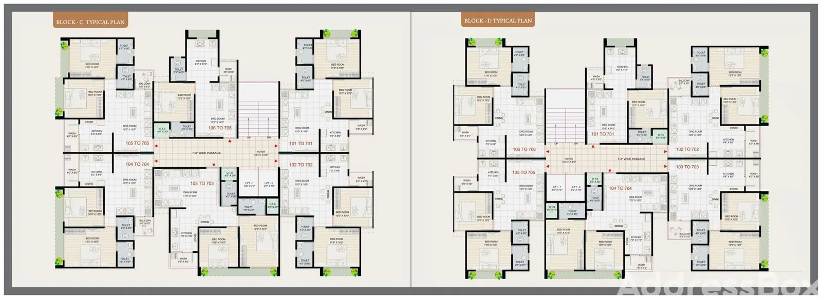VRAJ RESIDENCY Floor Plan