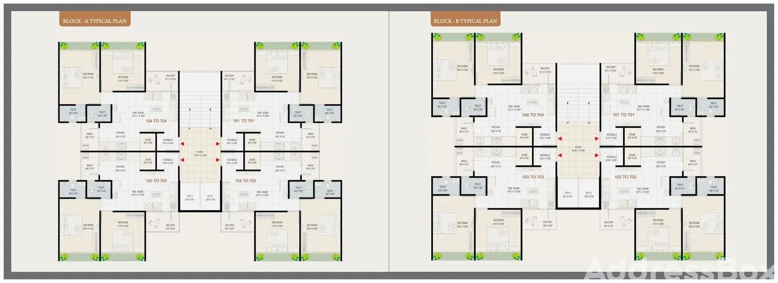 VRAJ RESIDENCY Floor Plan