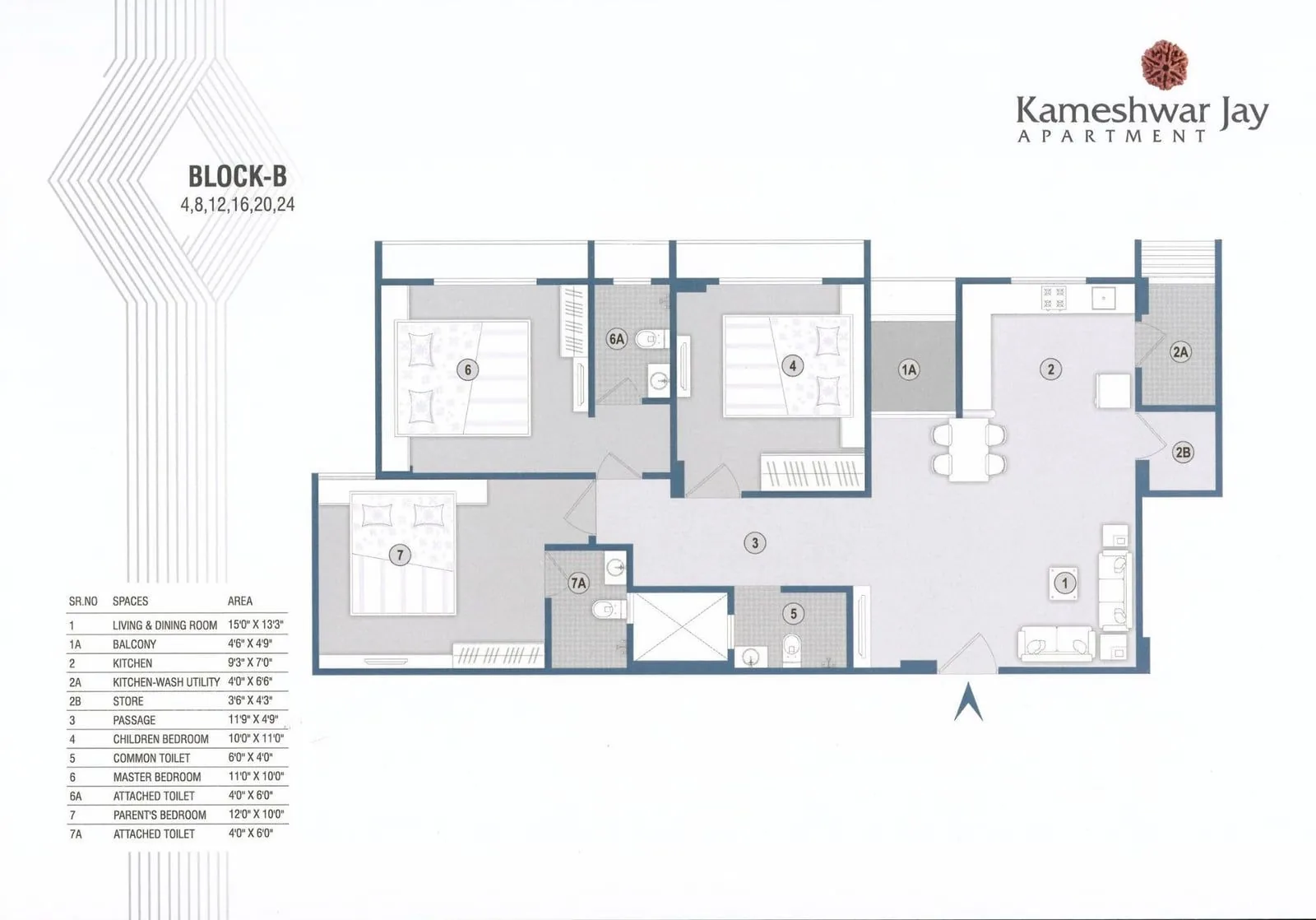 Kameshwar Jay Apartment Floor Plan