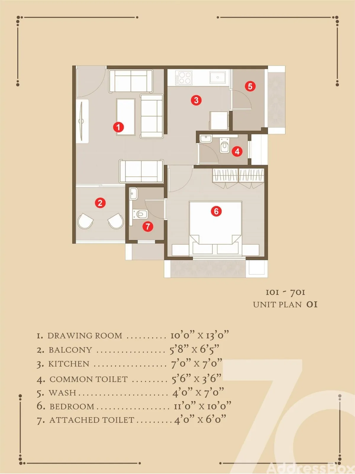 NARODA 70 Floor Plan