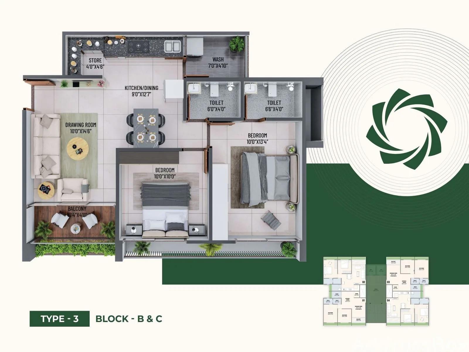 Satvam Heaven Floor Plan