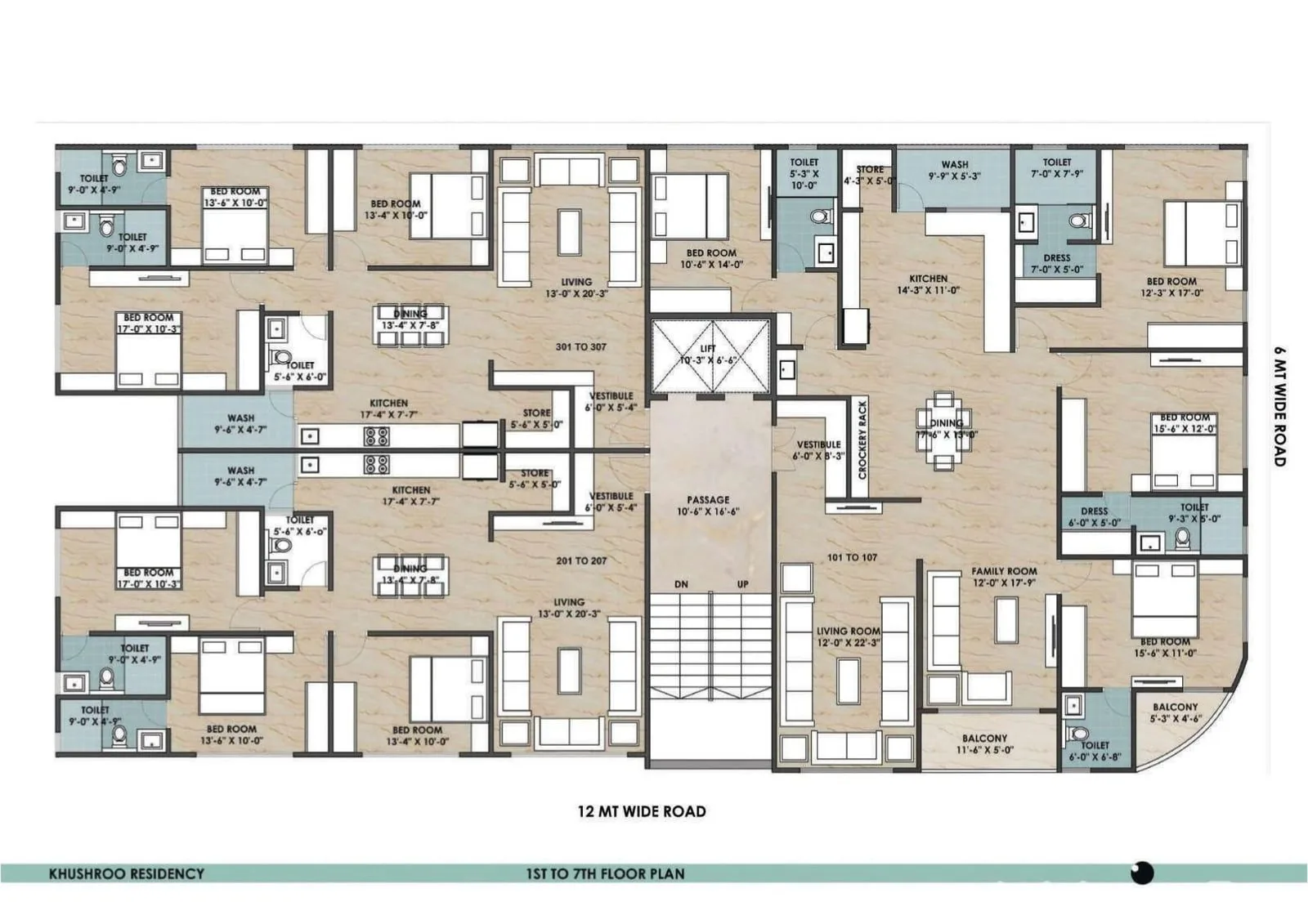 Khushroo Residency Floor Plan