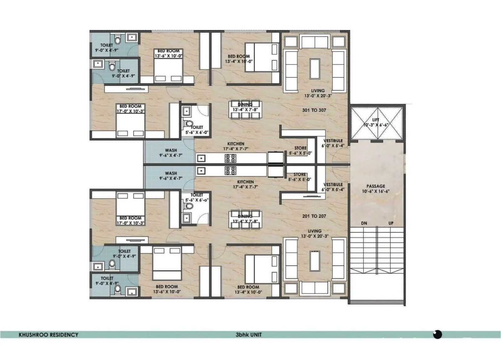 Khushroo Residency Floor Plan