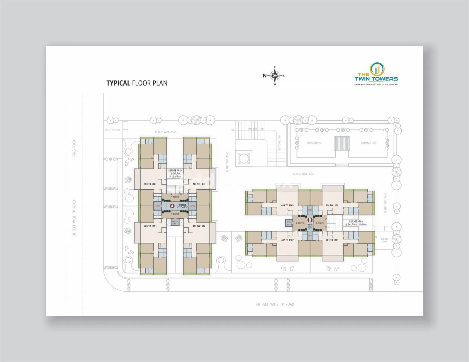 THE TWIN TOWERS Floor Plan
