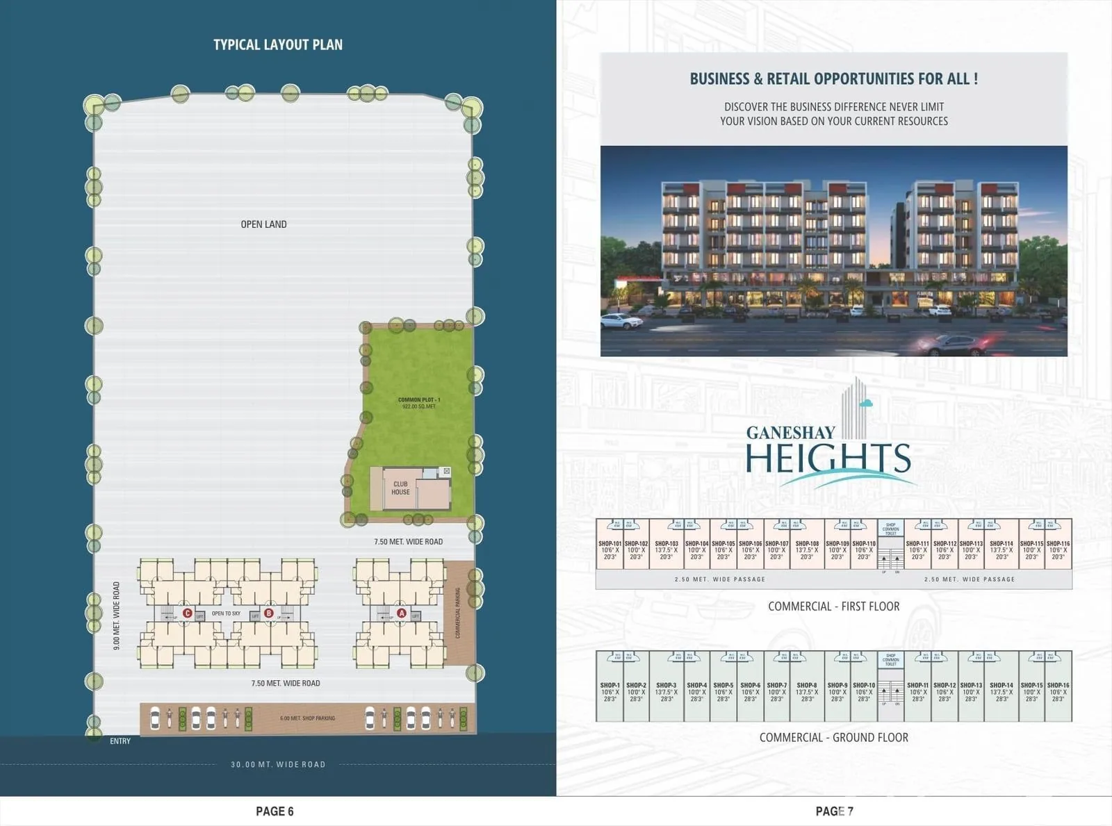 Ganeshay Heights - Commercial Cluster Plan