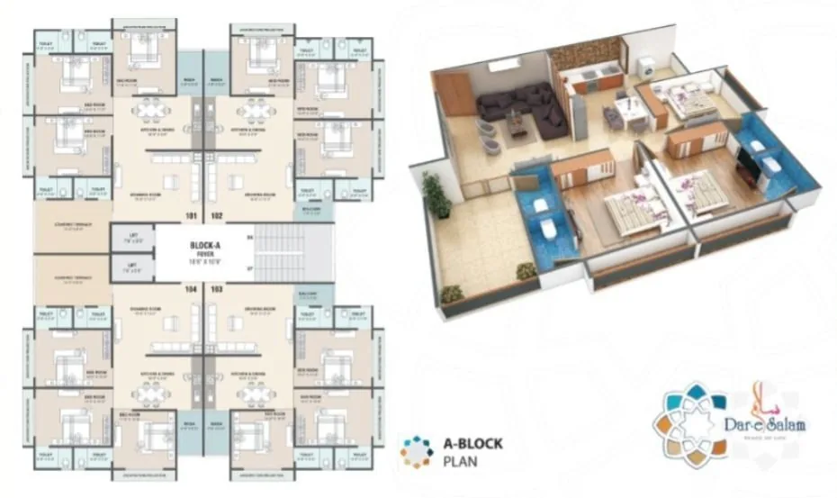 DAR-E-SALAM RESIDENCY Floor Plan