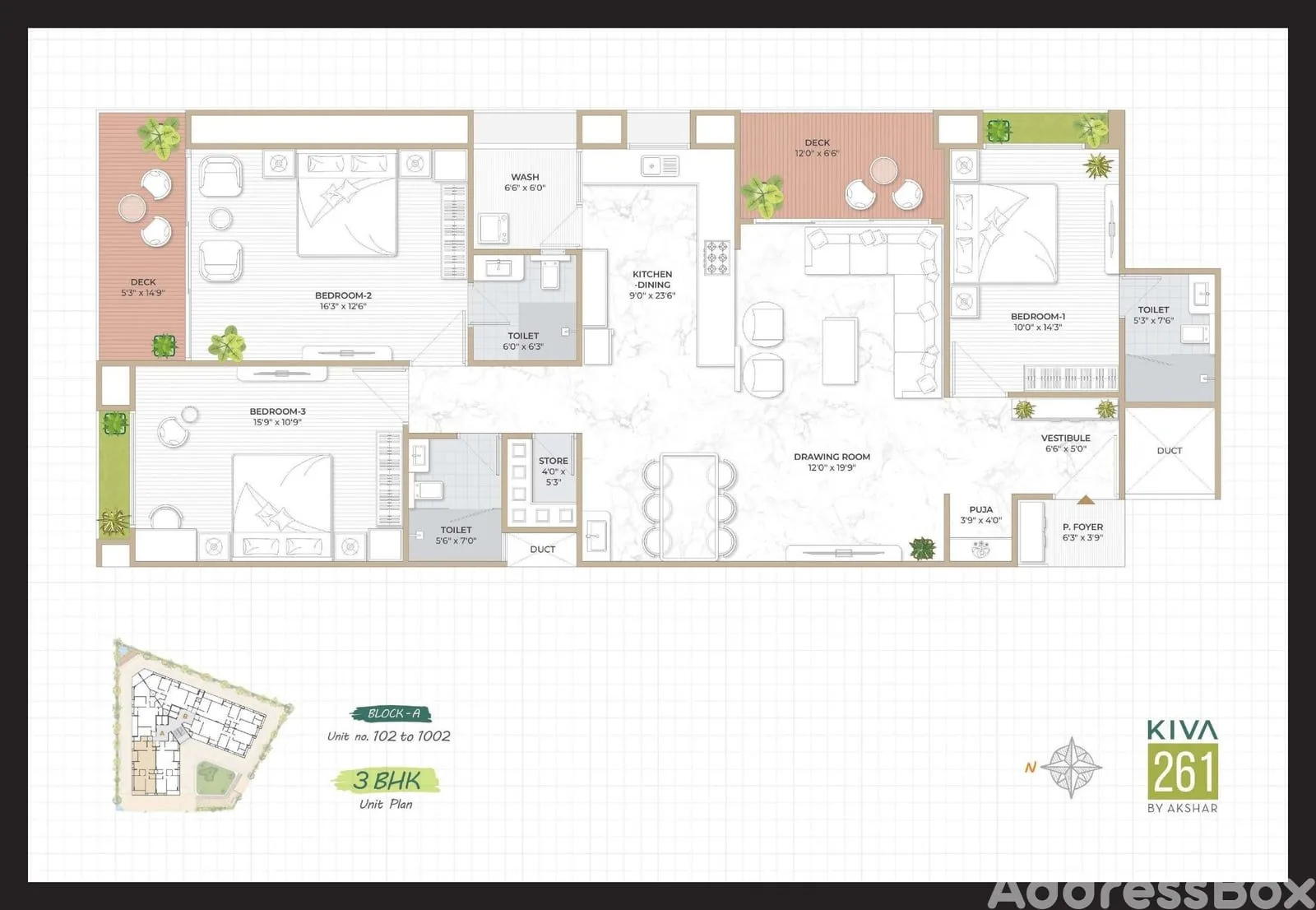 KIVA 261 Floor Plan