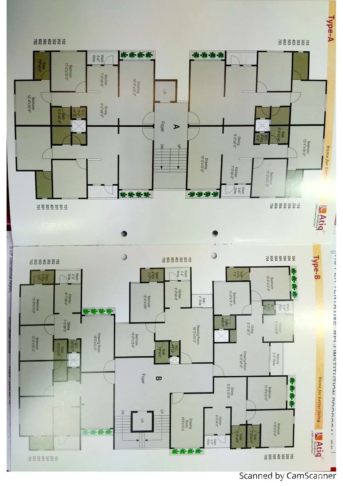 ATIQ RESIDENCY Floor Plan