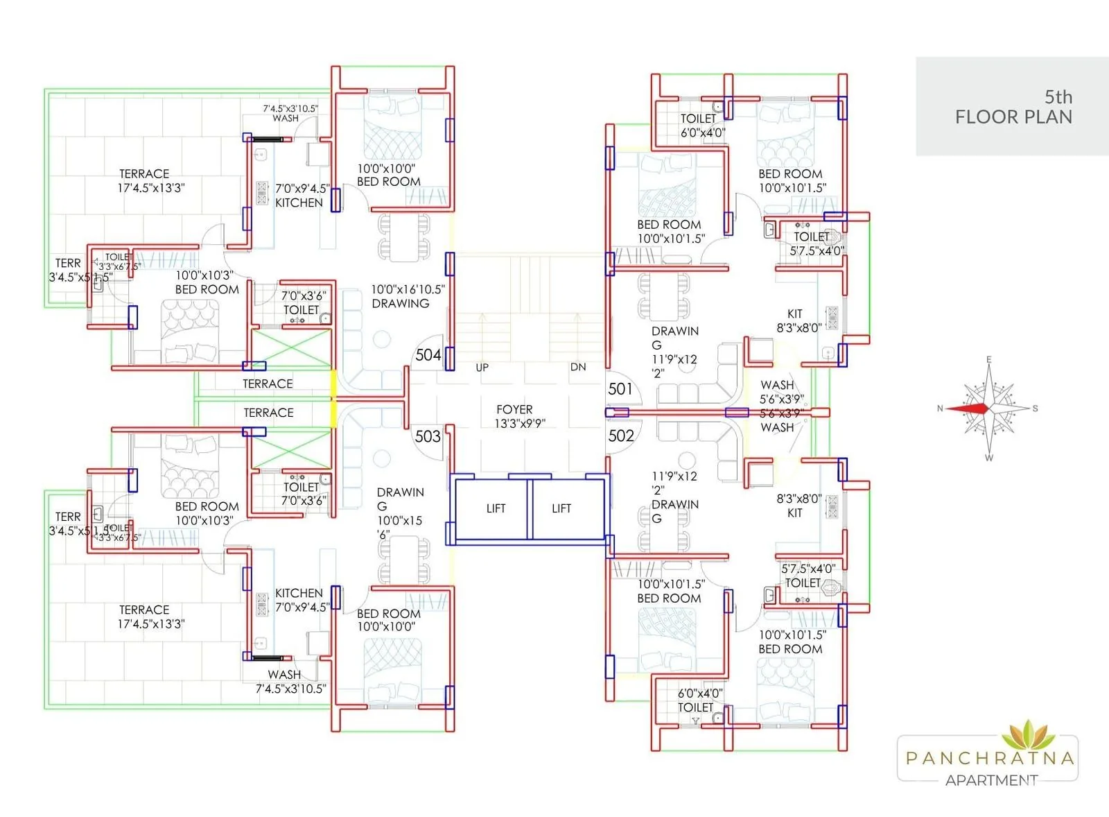 PANCHRATNA APARTMENT Floor Plan