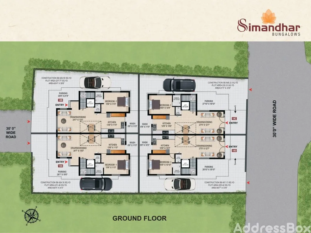 Simandhar Bungalows Floor Plan