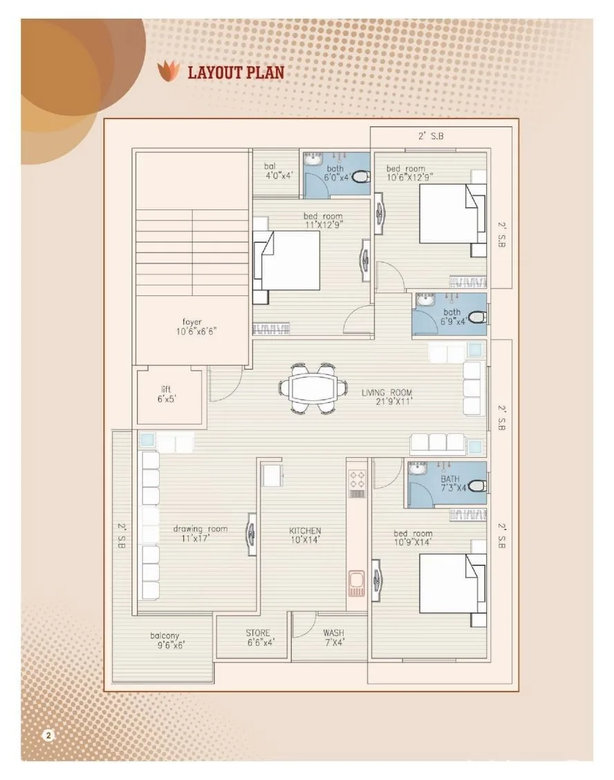ALIF APARTMENT Floor Plan