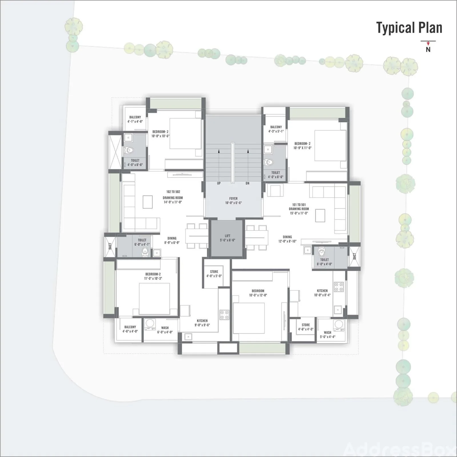 SHYAM PARIJAAT Floor Plan