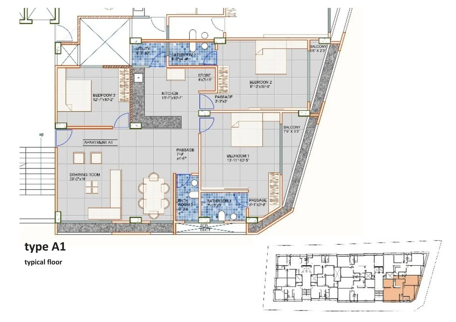 AMRAPALI ELITE - 44 Floor Plan