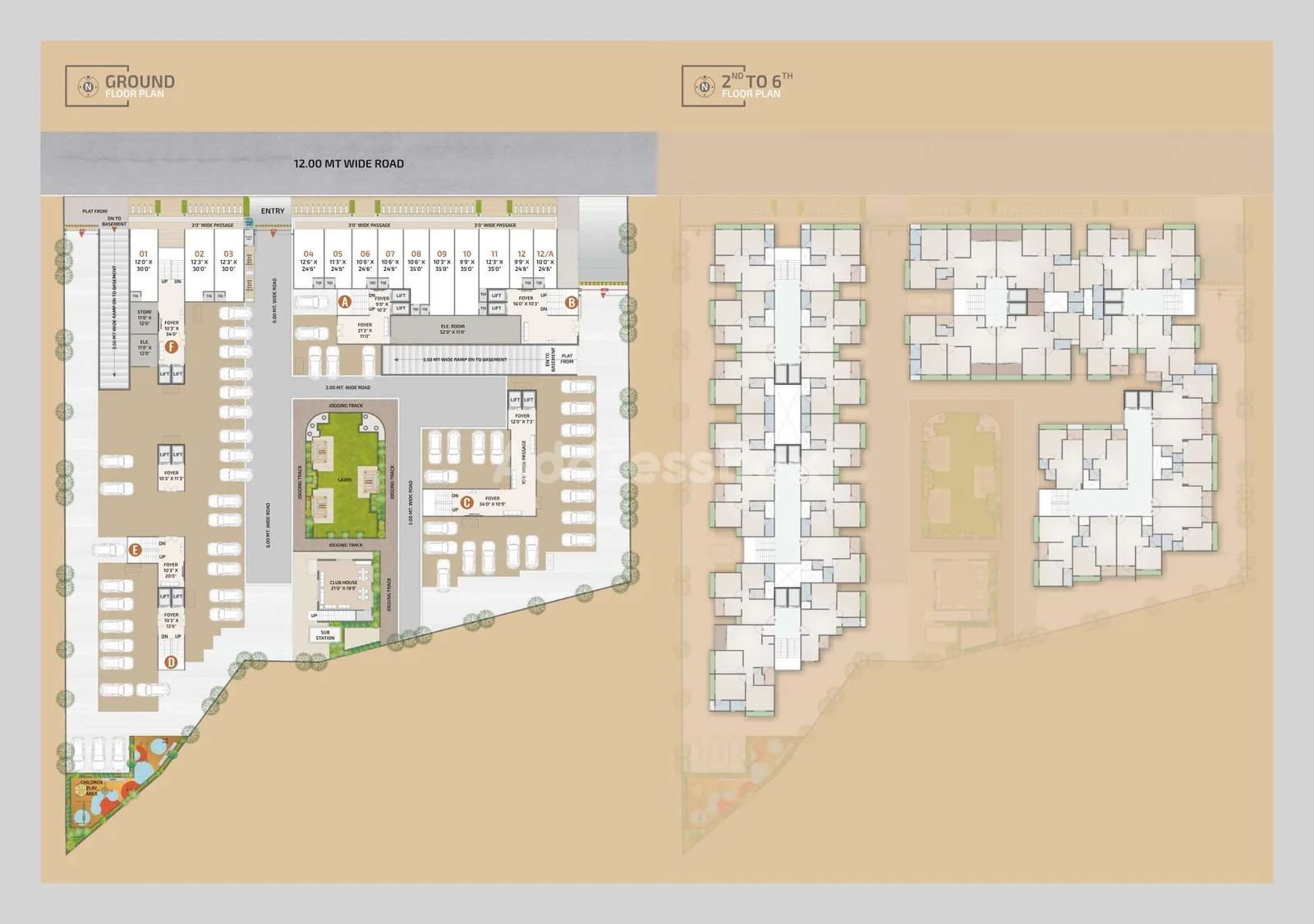 Ganesh Heights - 2 Floor Plan