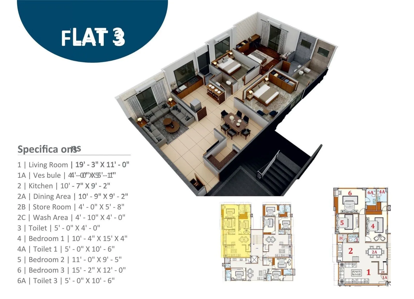 PRABHAVI FLAT Floor Plan