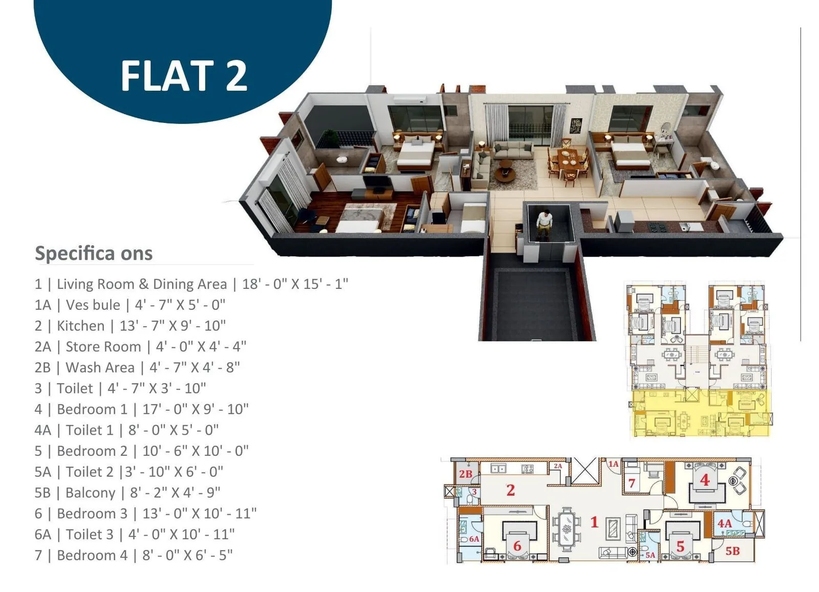 PRABHAVI FLAT Floor Plan