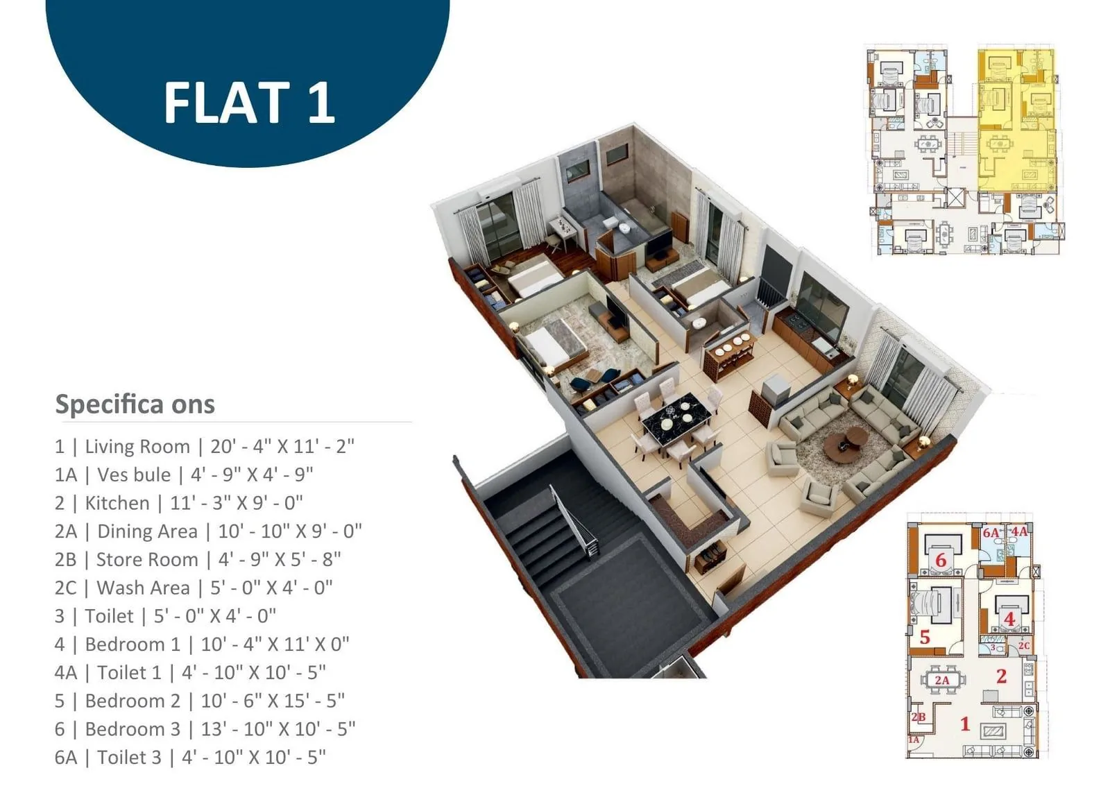 PRABHAVI FLAT Floor Plan