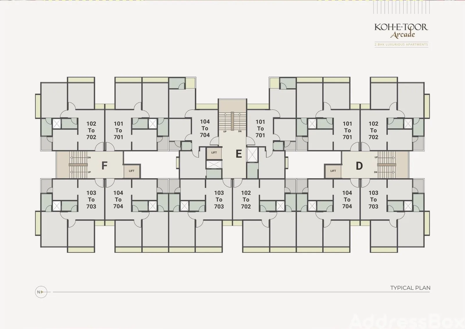 KOH-E-TOOR ARCADE D+E+F Floor Plan
