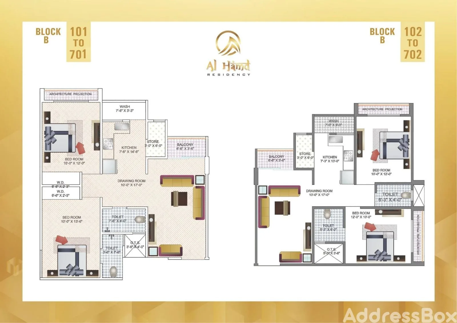 Al Hamd Residency Floor Plan