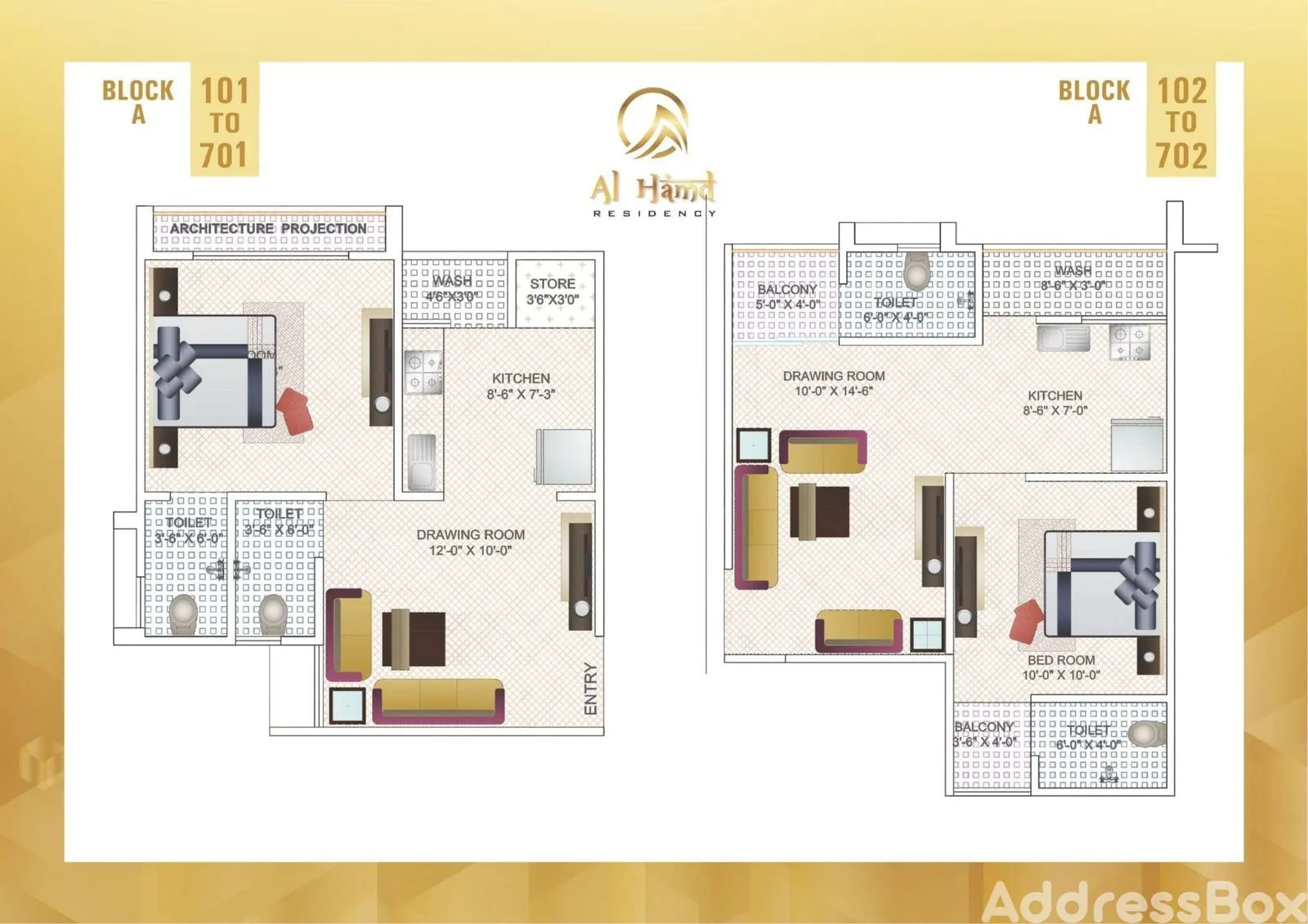 Al Hamd Residency Floor Plan