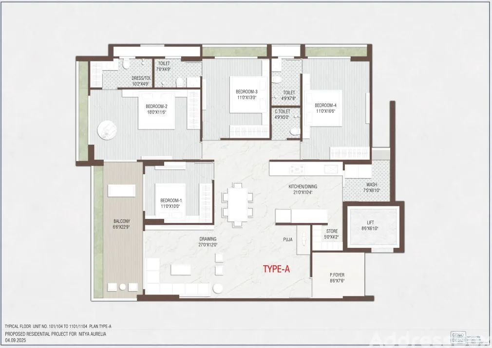 Nitya Aurelia Floor Plan