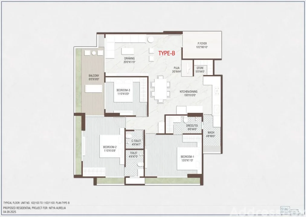 Nitya Aurelia Floor Plan