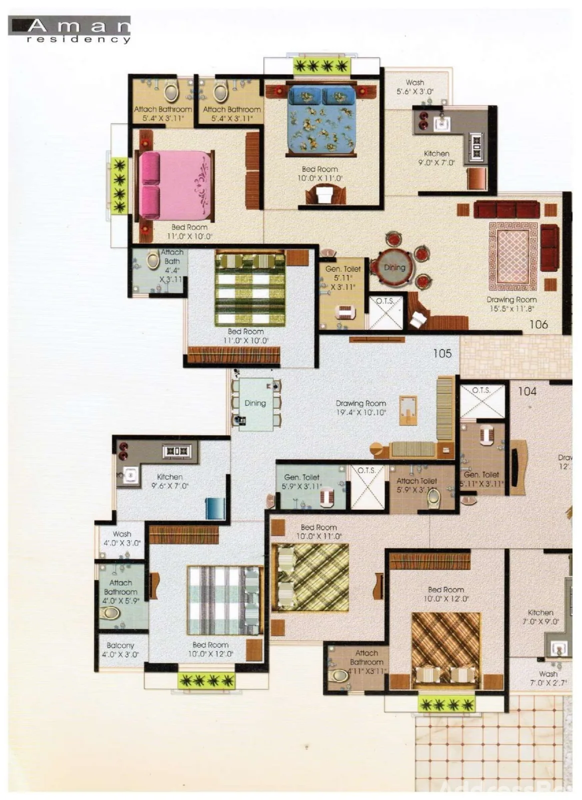 AMAN RESIDENCY Floor Plan
