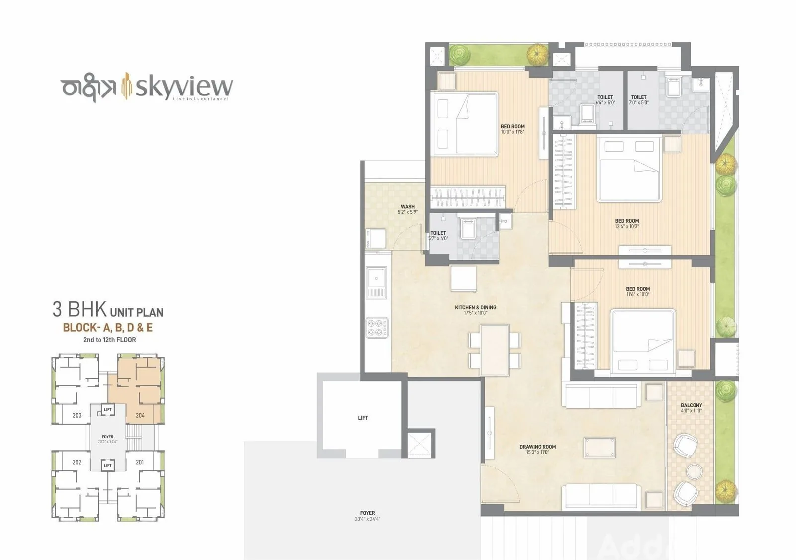 NAKSHTRA SKYVIEW Floor Plan